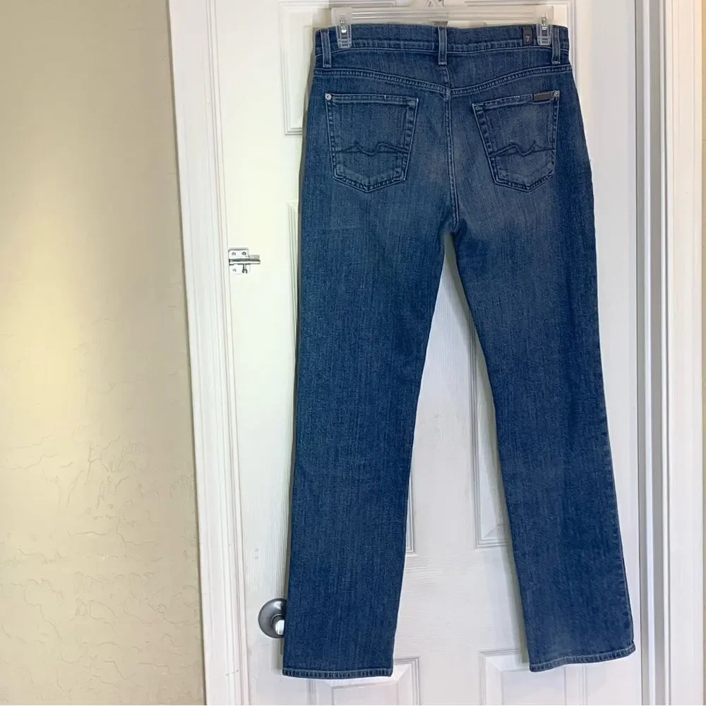 7 For All Mankind Standard Distressed Blue Jeans Size 20